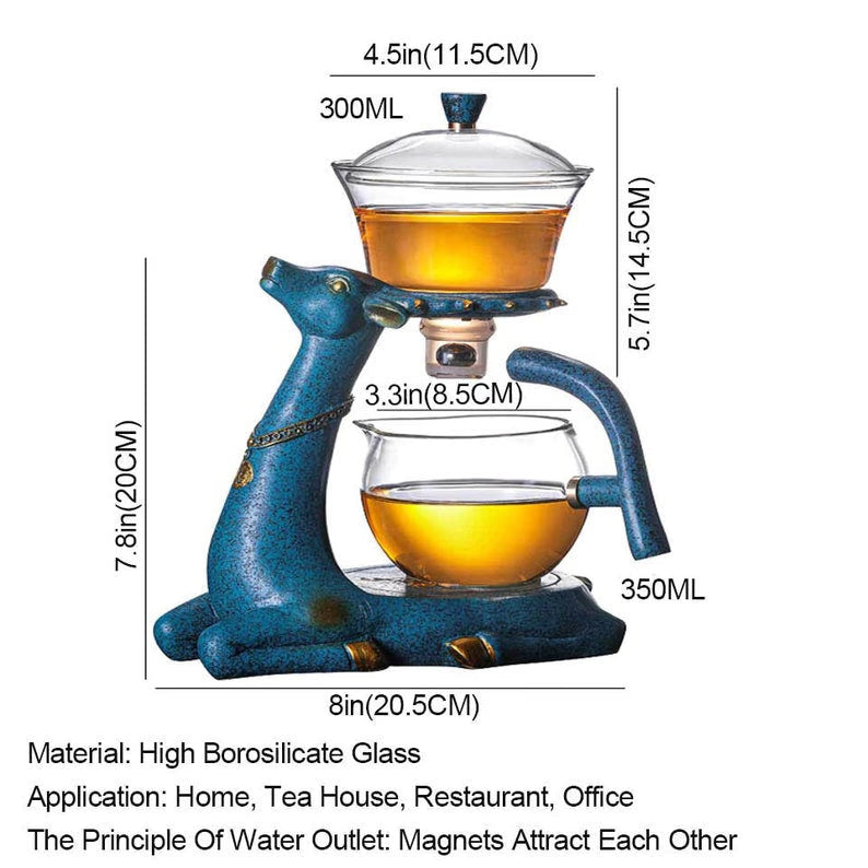Loose leaf tea infuser for Herbal TEA Best tea Lover Gift | DEER tea infuser Organic Tea Gift Box with tea strainer - ACACUSS