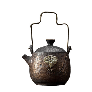 Lotus Pottery Kettle Vintage Teapot Ceremony Set Milk Oolong Tea Tie Guan Yin Jasmine Type Teaware acacuss
