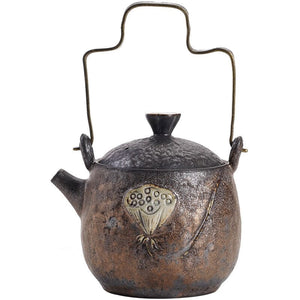 Lotus Pottery Kettle Vintage Teapot Ceremony Set Milk Oolong Tea Tie Guan Yin Jasmine Type Teaware acacuss