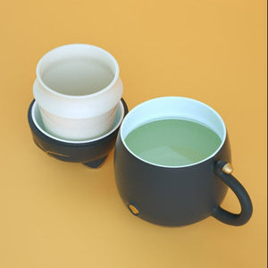 ACACUSS Lucky Cat Ceramic Tea Cup with Infuser I Cute Cat Tea Mug Lid I Coffee Mug Milk Tea Cups Drinkware I Unique Design Home office Gift - ACACUSS