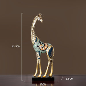 Lucky Elephant Statue Elephant Figurines Resin Office Miniatures Golden Feng Shui Elephant Ornament Home Decoration acacuss