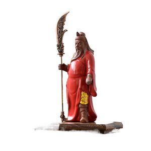 Lucky Guan Gong God Statue Guan Yu Ceramic Figure Living Room Wine Cabinet Office Desktop Tea Table Ornament Home Decor acacuss