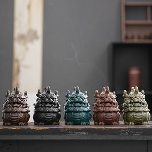Lucky Kylin Incense Burners Dragon Incense Holder Incense Burner Sandalwood Censer Home Decor Craft Fengshui Fabulous Wild Beast acacuss