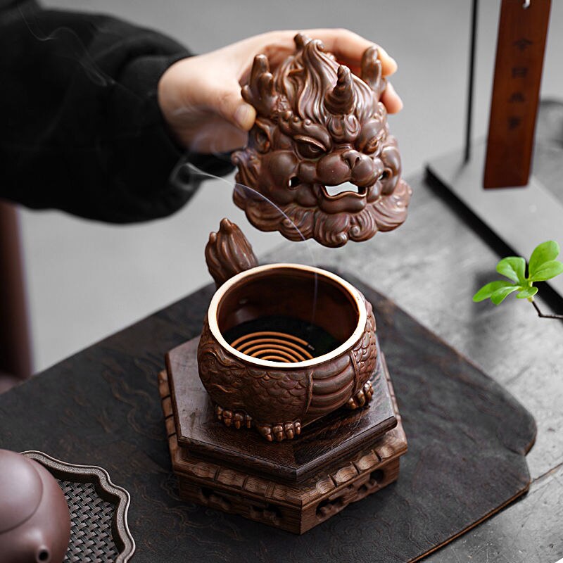 Lucky Kylin Incense Burners Dragon Incense Holder Incense Burner