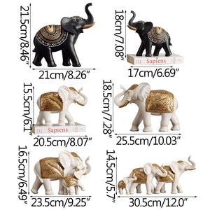 Lucky Mascot Antique Elephant Sculpture Home Living Room Decoration Furnishings TV Cabinet Bookcase Decor Ornament Birthday Gift acacuss