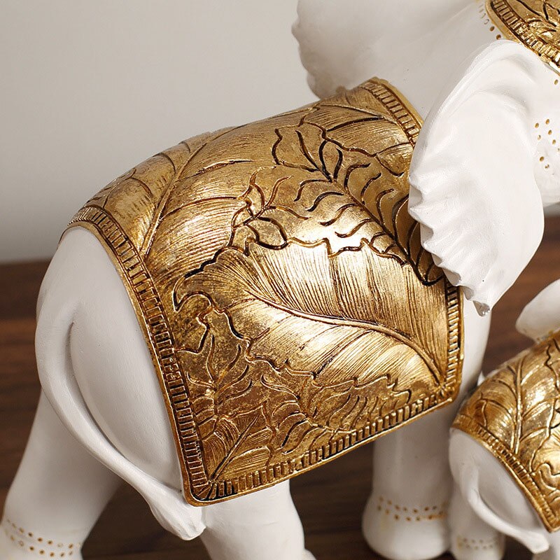Lucky Mascot Antique Elephant Sculpture Home Living Room Decoration Furnishings TV Cabinet Bookcase Decor Ornament Birthday Gift acacuss