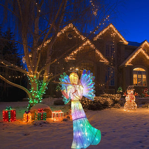 Luminous Angel Garden Decoration 2D Lighting Acrylic Ornament Home Decor Night Light for Festival Christmas New Year 2023 G B8T4 acacuss
