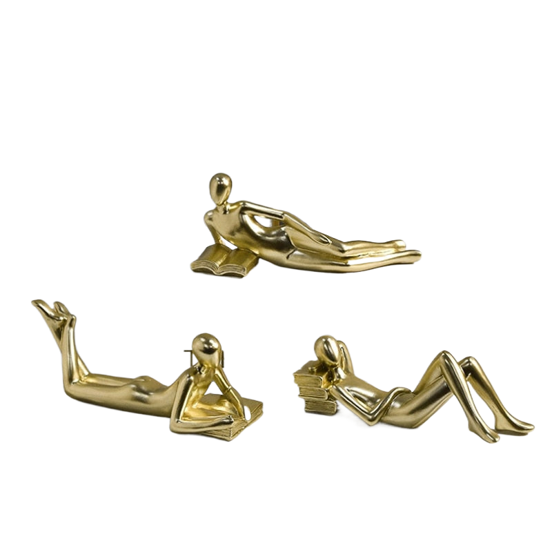 Luxury Creative Thinker Reading Sculptures Home Decor Accessories Living Room Office Study Little Figure Statues Art Room Decor acacuss