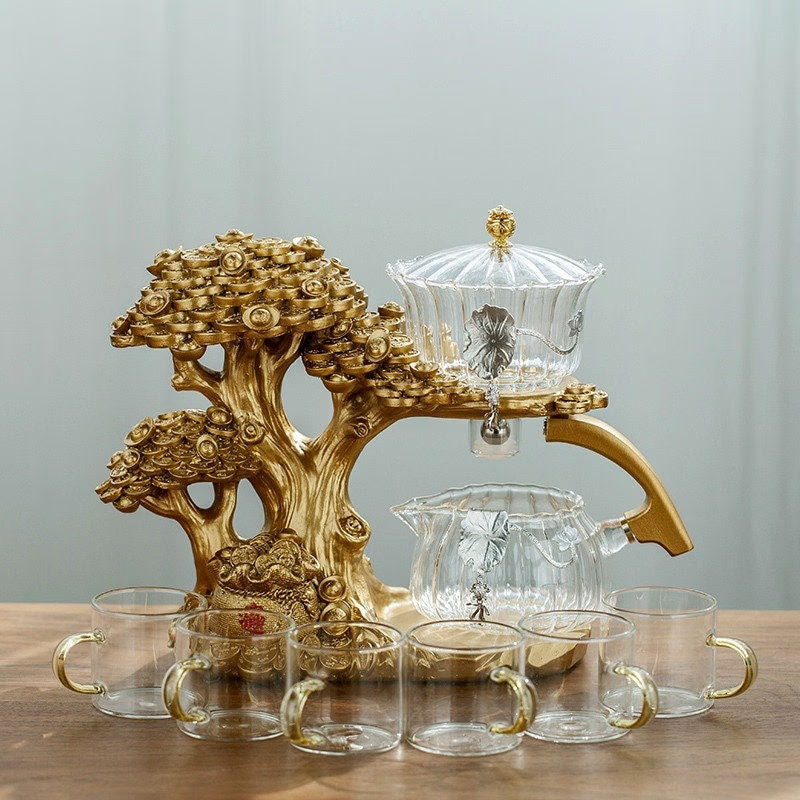 ACACUSS Tea set + Incense Holder Loose leaf tea infuser for Herbal TEA Best tea Lover Gift | Tree tea infuser Organic Tea Gift Box - ACACUSS