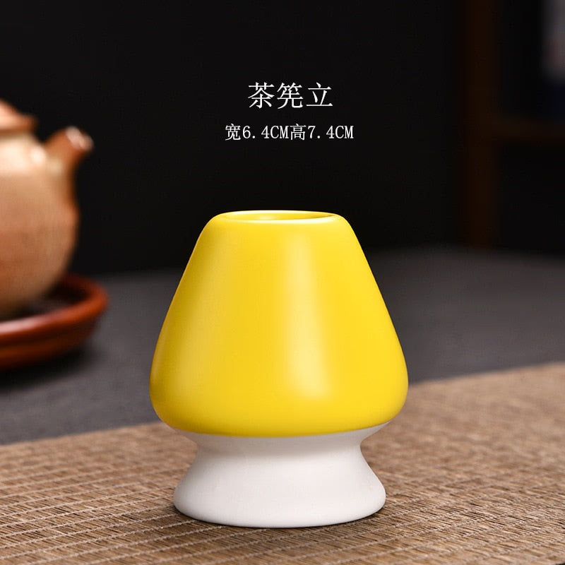 Matcha Set Ancient Chinese Tea Drinking Utensils Bamboo Tea Brush(Chasen) Ceramic Japanese Tea Ceremony Tea-making Accessories acacuss