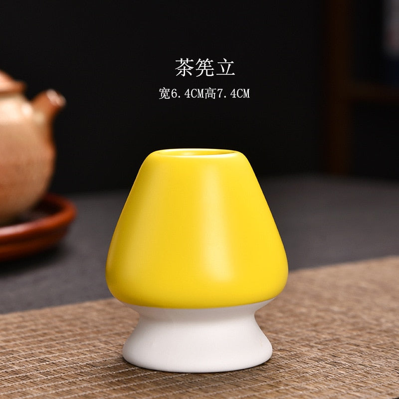Matcha Set Ancient Chinese Tea Drinking Utensils Bamboo Tea Brush(Chasen) Ceramic Japanese Tea Ceremony Tea-making Accessories acacuss