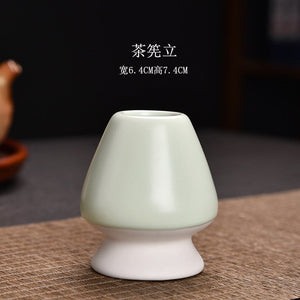 Matcha Set Ancient Chinese Tea Drinking Utensils Bamboo Tea Brush(Chasen) Ceramic Japanese Tea Ceremony Tea-making Accessories acacuss