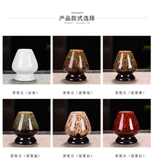 Matcha Set Ancient Chinese Tea Drinking Utensils Bamboo Tea Brush(Chasen) Ceramic Japanese Tea Ceremony Tea-making Accessories acacuss
