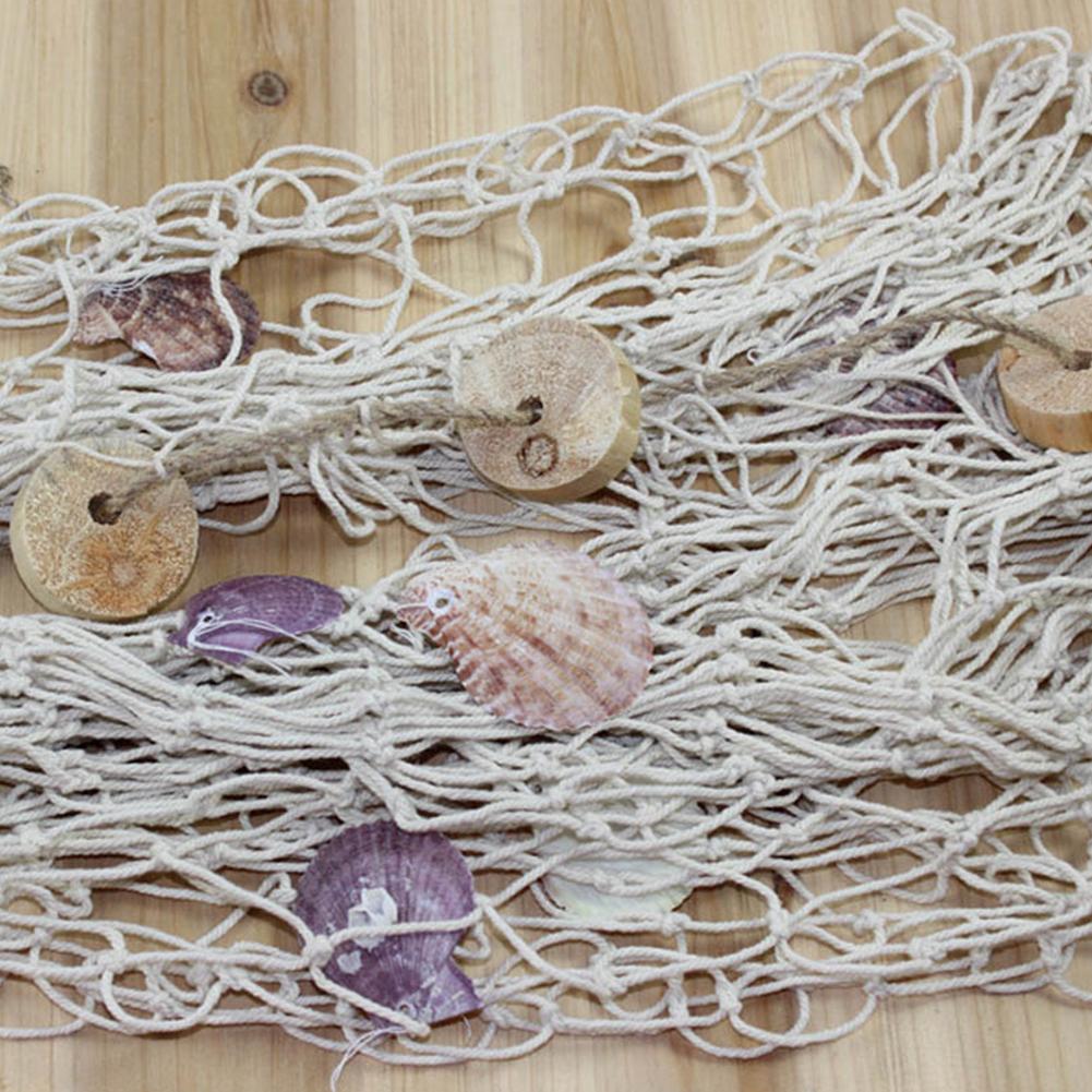 Mediterranean Decorative Fishing Net Hemp Rope Photography Props Background Wall Decoration acacuss