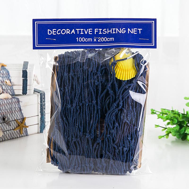 Mediterranean Decorative Fishing Net Hemp Rope Photography Props Background Wall Decoration acacuss