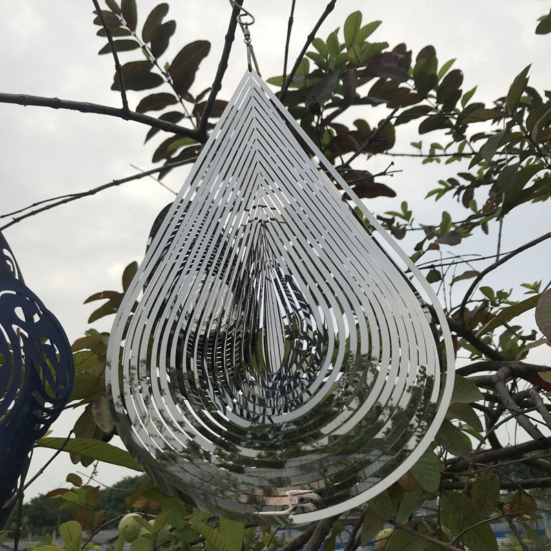 Sublimations-Windspinner Set, 8-teilig – 4x 20,3 Cm Alu-Spinner + 4x Haken + 4x Kristallanhänger | Für Garten, Balkon, Deko