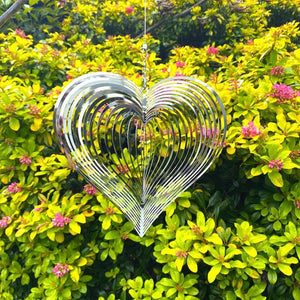 Metal 3D Wind Spinner Chimes Bedroom Indoor Room Outdoor Decor Heart Square Drop Shape Carving Craft Metal 3D Rotating Windchime acacuss