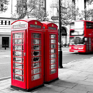 Metal Red British English London Telephone Booth Bank Coin Bank Saving Pot Piggy Bank Red Phone Booth Box 140X60X60Mm acacuss