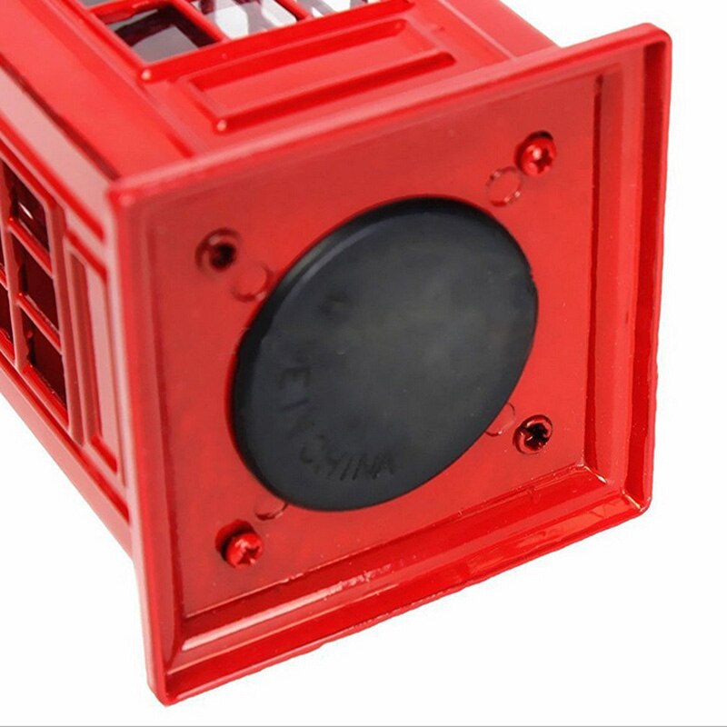 Metal Red British English London Telephone Booth Bank Coin Bank Saving Pot Piggy Bank Red Phone Booth Box 140X60X60Mm acacuss