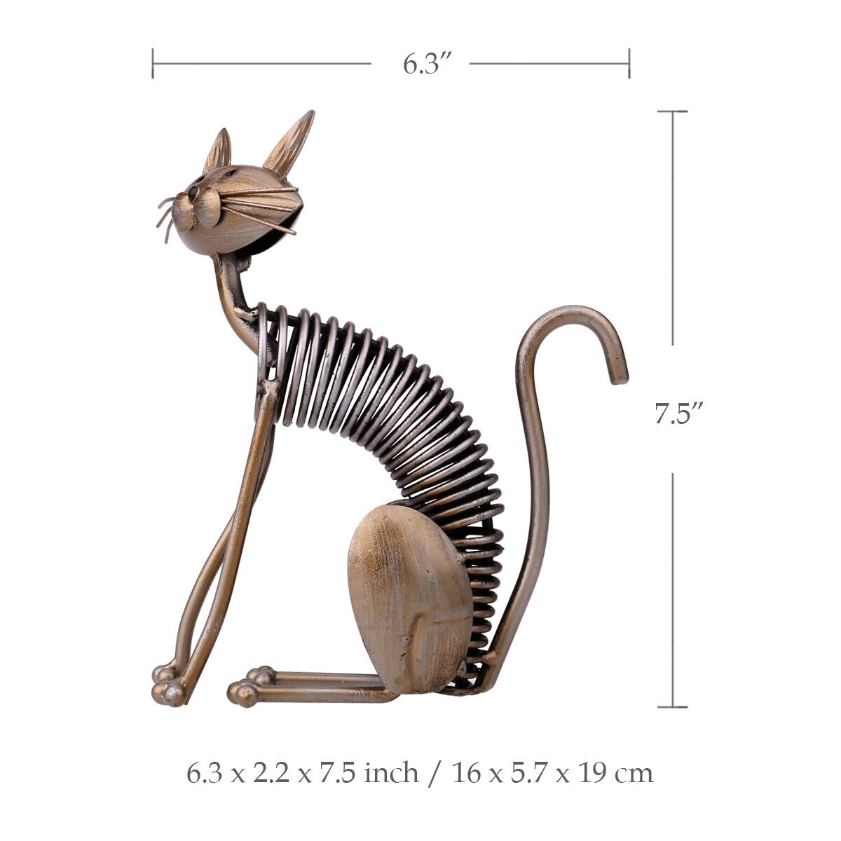 Metal Sculpture Iron Art Cat Handmade Crafts for Office Desk Home Decoration Furnishing Ornaments Statues Gifts acacuss