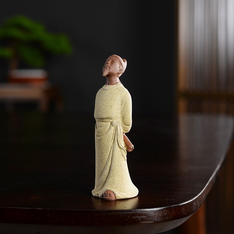 Micro Landscape Decoration Chinese Zen Historical Figures Poetry and Painting Ceramic Garden Pot Bonsai Gardening Accessories acacuss