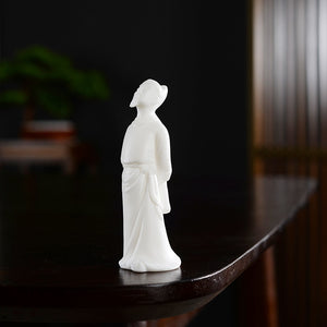 Micro Landscape Decoration Chinese Zen Historical Figures Poetry and Painting Ceramic Garden Pot Bonsai Gardening Accessories acacuss