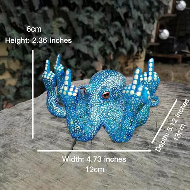 中指タコ彫刻樹脂装飾ガーデン室内外ガーデンホーム装飾発光彫刻