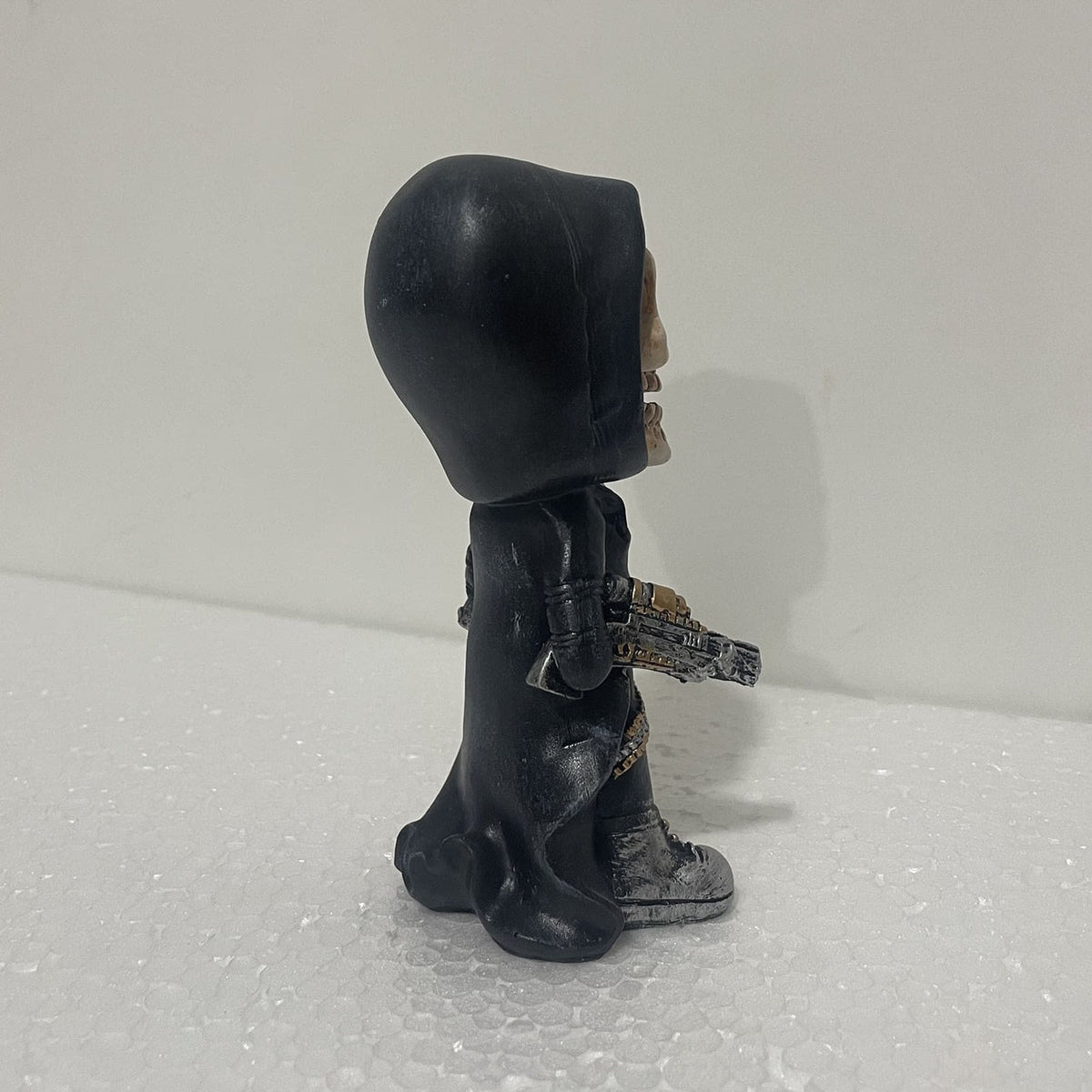Mini Mechanical Reaper Skeleton Statue And Figurines Halloween Skeleton Doll Resin Ornament Desktop Car Room Decoration acacuss