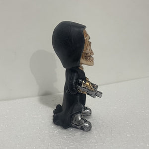Mini Mechanical Reaper Skeleton Statue And Figurines Halloween Skeleton Doll Resin Ornament Desktop Car Room Decoration acacuss