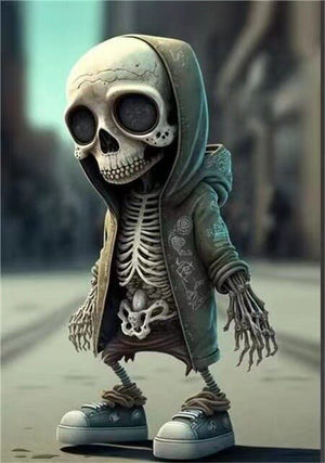 Mini Mechanical Reaper Skeleton Statue And Figurines Halloween Skeleton Doll Resin Ornament Desktop Car Room Decoration acacuss