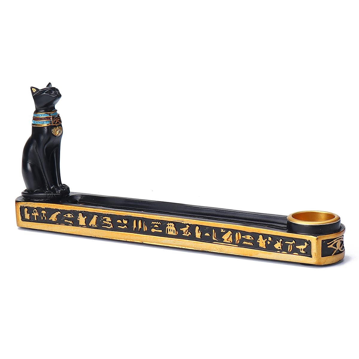 Minimalist Home Decor backflow incense burner - Brass incense cones Holder Burner - cat god incense board - acacuss