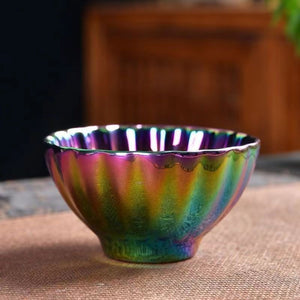 Modeling Unique Colorful Gilded Cup Gold Jianzhan Tea Cup Chinese Cups and Mugs Japanese Mug Teacup Teacups Jingdezhen Set Bowl acacuss