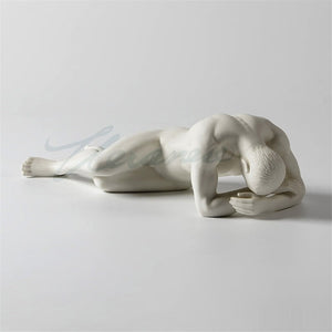 Modern Art Ceramics Statue Abstract Naked Body Art Sculpture Home Decor Nude Male Handicraft Interior Figurine Desk Decor acacuss
