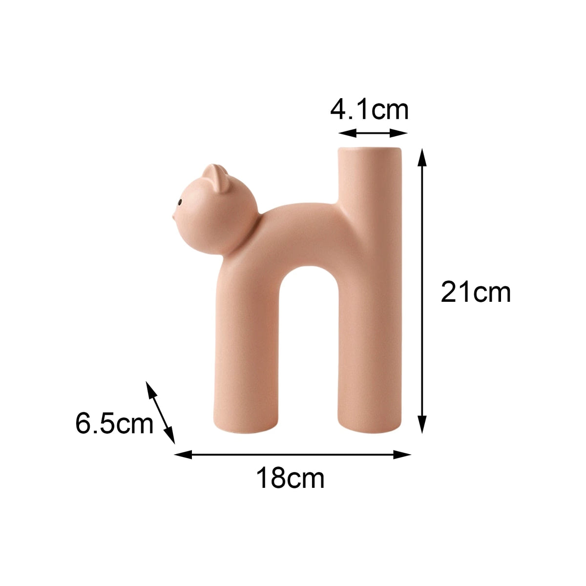 Modern Ceramic Vase Cute Tubular Cat Shape for Office Living Room Ornaments Nordic Flower Pot Dried Flower Art Crafts Gift acacuss