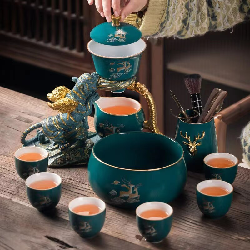 Modern Chinese Tea Set with Loose leaf tea infuser - acacuss