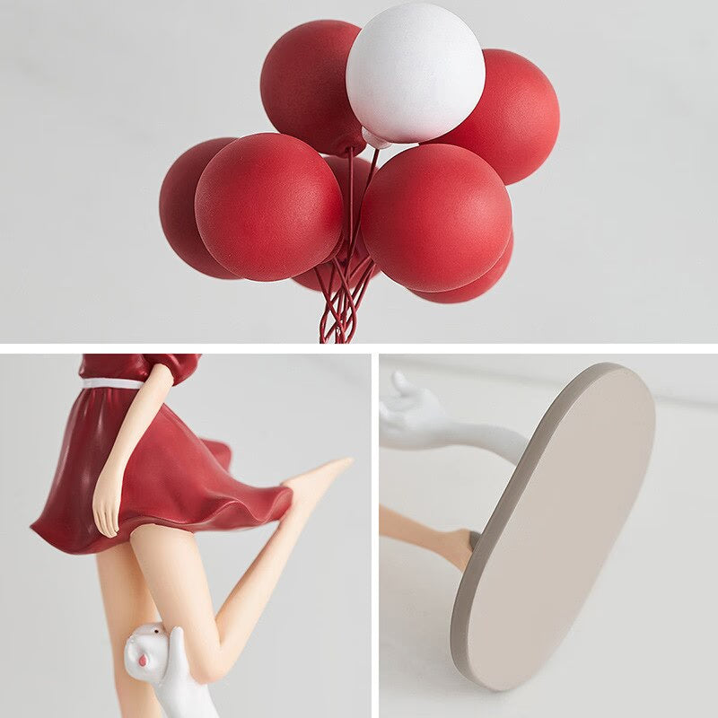 Modern Cute Balloon Girls Resin Ornaments Home Decor Crafts Statue Office Desk Figurines Decoration Bookcase Sculpture Craftsd acacuss