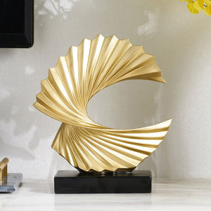 Modern Decor Abstract Sculpture Resin Sculptur Art Golden Statue Living Room Home Decoration Office Desk Decoration Accessories acacuss