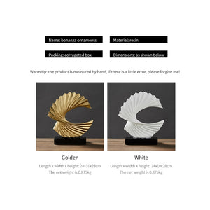 Modern Decor Abstract Sculpture Resin Sculptur Art Golden Statue Living Room Home Decoration Office Desk Decoration Accessories acacuss