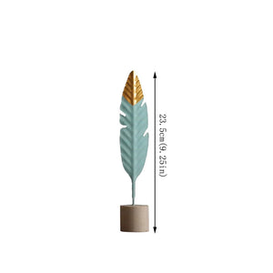 Modern Feather Wooden Decorations Simple Miniature Figurines for Living Room Table Office Home Decoration Accessories acacuss