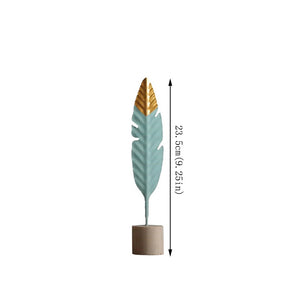 Modern Feather Wooden Decorations Simple Miniature Figurines for Living Room Table Office Home Decoration Accessories acacuss