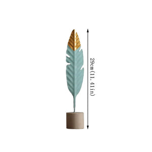 Modern Feather Wooden Decorations Simple Miniature Figurines for Living Room Table Office Home Decoration Accessories acacuss