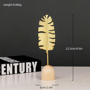 Modern Feather Wooden Decorations Simple Miniature Figurines for Living Room Table Office Home Decoration Accessories acacuss