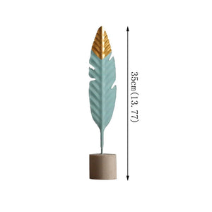Modern Feather Wooden Decorations Simple Miniature Figurines for Living Room Table Office Home Decoration Accessories acacuss