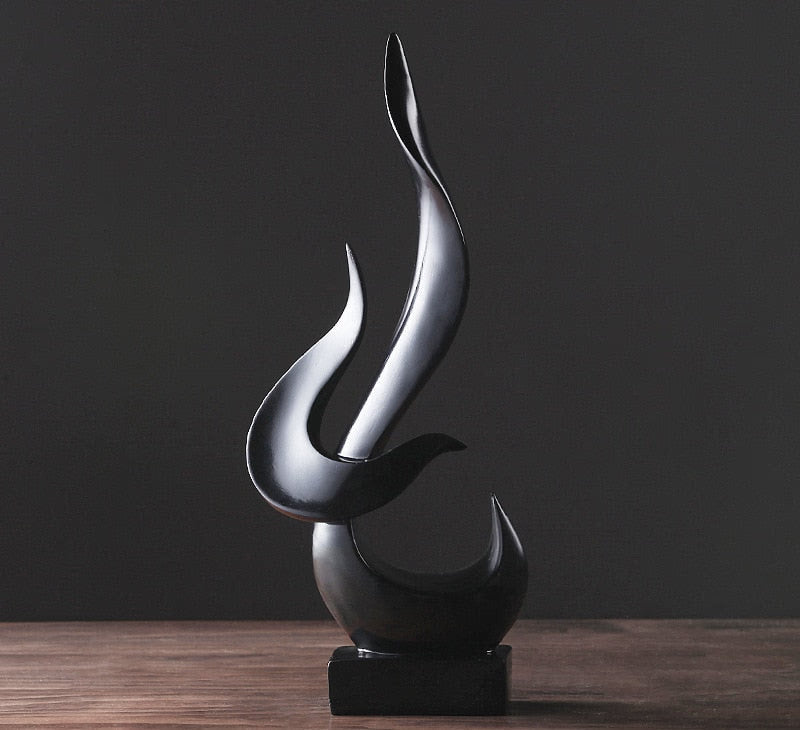 Modern Flame Sculpture Decoration Home Living Room Decoration Handicraft Decoration Porch Office Resin Figurine acacuss