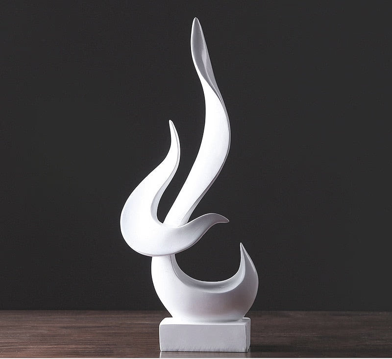 Modern Flame Sculpture Decoration Home Living Room Decoration Handicraft Decoration Porch Office Resin Figurine acacuss