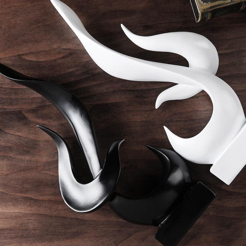Modern Flame Sculpture Decoration Home Living Room Decoration Handicraft Decoration Porch Office Resin Figurine acacuss