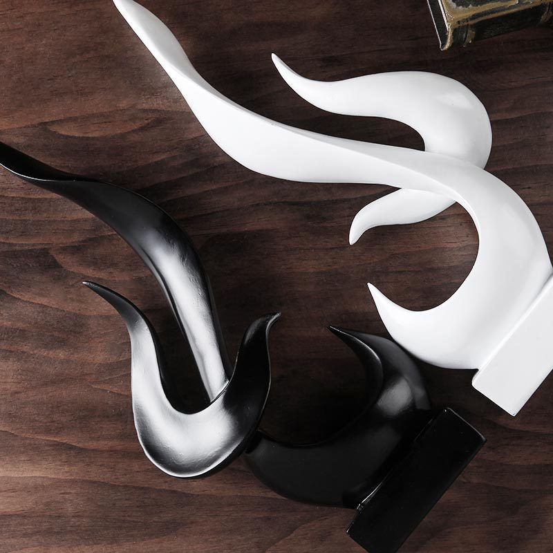 Modern Flame Sculpture Decoration Home Living Room Decoration Handicraft Decoration Porch Office Resin Figurine acacuss