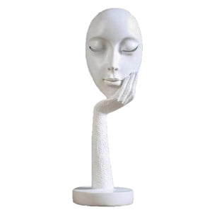 Modern Human Meditators Abstract Lady Face Character Resin Statues Sculpture Art Crafts Figurine Home Decorative Display acacuss