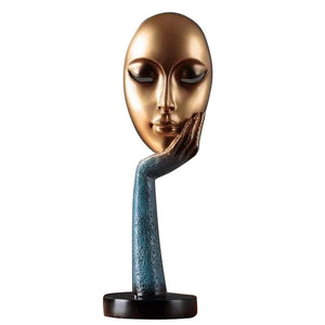 Modern Human Meditators Abstract Lady Face Character Resin Statues Sculpture Art Crafts Figurine Home Decorative Display acacuss