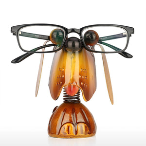 Modern Iron Sculpture Puppy Dog Animal Stand Eyeglass Holder Handicraft Crafting Sunglasses Display Home Decoration Ornament acacuss